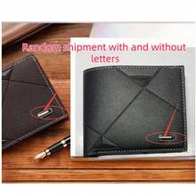 Bộ 1-3 ví ngắn bằng da PU dành cho nam, họa tiết kẻ caro thời trang, dung tích lớn, nhiều ngăn đựng tiền giấy, tiền xu, thẻ tín dụng/thẻ ghi nợ, chứng minh thư và ảnh. - Nhiều màu - Xem 12