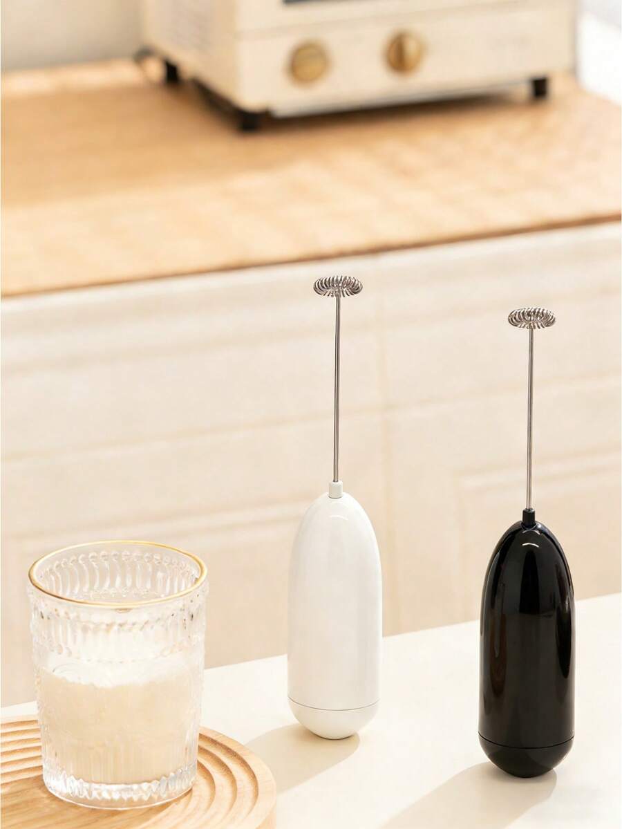 电动奶泡器,手持式奶泡器,迷你奶泡器,咖啡搅拌器,不锈钢饮品搅拌器,适用于咖啡、拿铁、卡布奇诺、抹茶、热巧克力,便携式奶泡器,无线电动奶泡器迷你咖啡机 - 彩色 - 查看 1