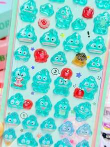 Pegatinas de cristal 3D con diseños japoneses lindos, estilo dulce y soñador de chica, y estética minimalista, que presentan diversos patrones artísticos y prácticos. - Multicolor - Ver 6