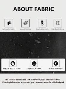 防盗多隔层星形印花学院风尼龙双肩包，可装15.6英寸笔记本电脑，多口袋轻便书包，多功能书包，大容量旅行包 - 彩色 - 查看 6