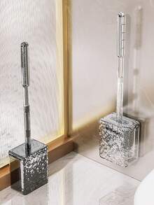 فرشاة تنظيف المرحاض من السيليكون بنمط الجليد - قطعة واحدة، فرشاة تنظيف المرحاض 360 درجة بدون زوايا ميتة، فرشاة تنظيف عميقة للحمام - فرشاة المرحاض - مشاهدة 4