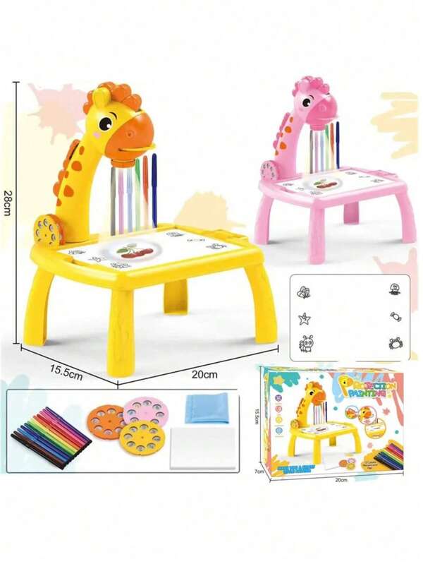 Mini Mesa de Dibujo Con Proyector + Muisca Para el Aprendizaje de los Niños.  ES UN PRODUCTO MUY PEQUEÑO , FAVOR DE VER BIEN LA IMAGEN DE MEDIDAS.