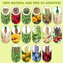 53 piezas Juguetes para roer de conejo de Tyotrbs, juguetes para conejos contra el aburrimiento, palitos de Timoteo, palitos de manzana, bambú dulce, para cobayas, hámsteres, chinchillas, ratas y pequeños animales - ColorD - Ver 5