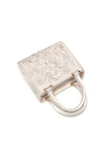 Túi xách nữ: Túi tote thời trang thêu ngọc trai, túi cầm tay dự tiệc sườn xám, túi dây xích, túi thêu ngọc trai, túi đeo vai, túi dây xích đính ngọc trai. - Màu be - Xem 3