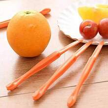 Orange Peeler Tools Citrus Peel Cutter Plastic Easy Fruit Vegetable Slicer Cutter Lemon Peelers Opener Remover Fruit Tools Kitchen Accessories Knife Kitchen Gadgets Strip Peeler Bar (2 Pack) - Bộ 2 cái - Xem 7