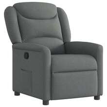 vidaXL Dunkelgrauer Stoffsessel - Grey - View 2