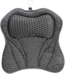 Almohada de Baño con Forma y 6 Ventosas, Ergonómica para la Cabeza, de Poliéster Antideslizante, Almohada de Bañera con Contorno de Mariposa - S1 - Ver 8