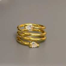 1枚多层镶钻戒指，适合女性日常佩戴，可作礼物 - 個性戒指 - 查看 4