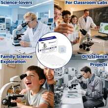 Blank Glass Microscope Slides And Covers - Ground Edges & 45° Clipped Corners, High-Clarity, Pre-Cleaned, 50 Slides & 100 Coverslips, Microscope Accessories For Experiments & Analyses - / - View 6