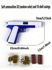 1pc Super Popular 3 Styles Of Toy Handguns, Toy Guns, Indoor/Outdoor Combat Toy Guns, Simulated Soft Bullet Guns, CS Combat Prop Toys, Soft Bullet Loading And Ejection Toy Guns, Suitable For Teenagers, Gifts For Men, Birthdays, Christmas - Multicolor - View 18