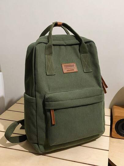 14-Zoll leichter Cord-Rucksack für Teenager, lässiger Tagesrucksack für Schüler und Studenten, passt für 14-Zoll-Laptop, geeignet für Mädchen und Jungen