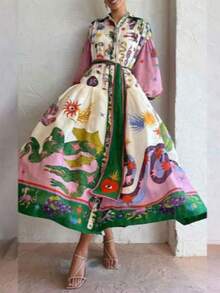 Neutral, Spring, Minimal, Slim, Flowy, Dressy, Office. Spring. Event, Lounge.  Flowy Maxi Dress For Fashion-Forward Women - Purple - View 1