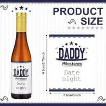 Honoson 10pc Baby Bottle Labels Beer Labels New Baby Gift Essentials For Mom And Dad First Milestones Wine Bottle Stickers - / - View 2