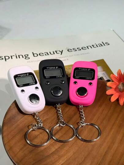 Mini Portable Key Chain Electronic Digital Counter, Easy To Operate, Suitable For Knitting Counting, Tasbih (Prayer) Counting, Sports Counting, Game Counting, And Other Counting Purposes