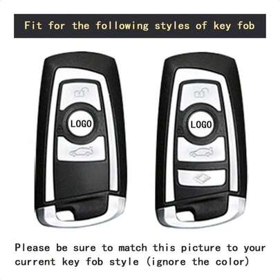 TANGSEN Smart Key Fob Personalized Case Protective Cover Compatible With BMW 1 3 4 5 6 7 Series GT3 GT5 M5 M6 X3 X4 3 4 Button Keyless Entry Remote 3D Twill Weave Carbon Fiber ABS Plastic Emboss