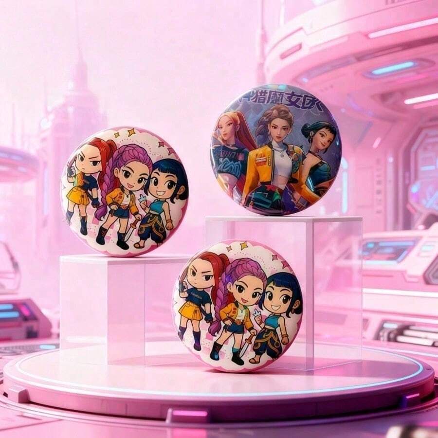 1 Set High-Quality Authentic New KPOP Student Stationery Set - Provided By Witch Hunting Group, Includes KPOP Notebook, KPOP Badge, KPOP Ballpoint Pen, KPOP Memo Pad And Other Stationery Gift Set - A - View 1