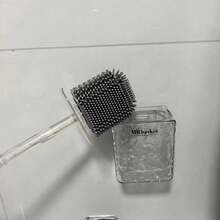 فرشاة تنظيف المرحاض من السيليكون بنمط الجليد - قطعة واحدة، فرشاة تنظيف المرحاض 360 درجة بدون زوايا ميتة، فرشاة تنظيف عميقة للحمام - فرشاة المرحاض - مشاهدة 10