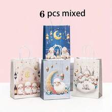 25pcs/12pcs/6pcs Eid Al-Adha Happy Party Gift Bags, Retail Store Packaging Bags, Moon Festival Gift Packaging Bags, Party Gift Tote Bags, Party Gift Bags, Birthday Party Wedding Sheep Themed Gift Bags - Multicolor - View 11