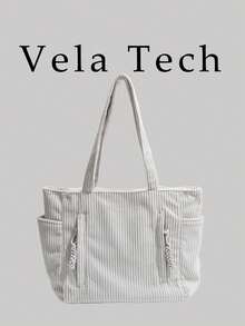 Mẫu túi xách nữ thời thượng mới năm 2026, túi đeo vai công sở dung tích lớn, thiết kế độc đáo, giản dị và đa năng, thời trang tối giản, chất liệu nhung kẻ, dây đeo vai dài, khóa kéo, rộng rãi, túi tote, túi xách nữ phong cách văn học giản dị. - trắng - Xem 11