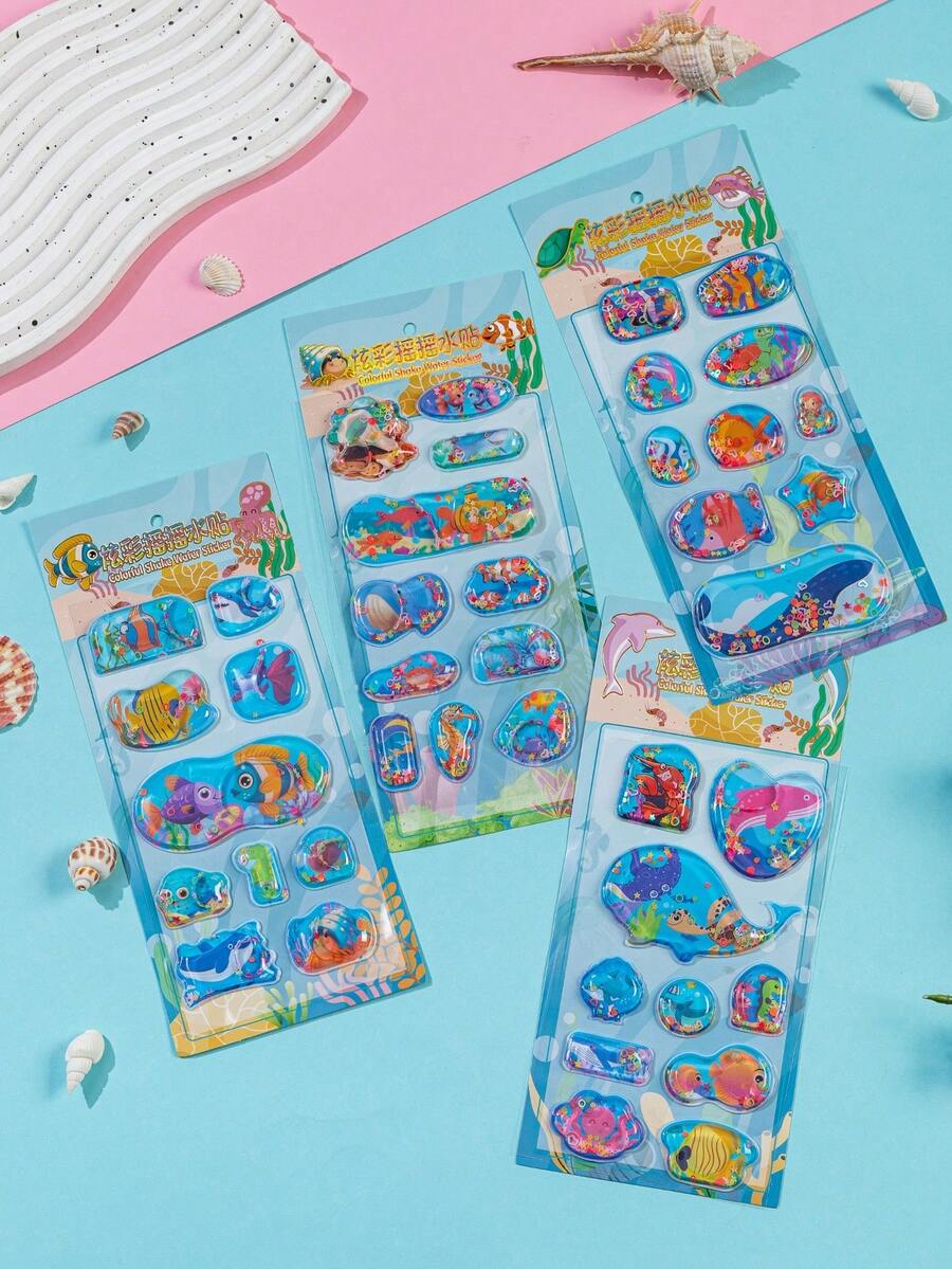 Colorful 3D Epoxy Resin Stickers - Solid Stickers - Cute Animal Series, Exquisite Appearance, 3D Design, Waterproof Self-Adhesive Decorative Stickers, Comfortable Touch, Strong Decorative Atmosphere, Suitable For DIY Decoration, Toys, Manuals, Diaries, Notebooks, Laptops, Phone Cases, Etc. - Multicolor - View 1