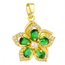 1pc Fashion Jewelry DIY Rotating 5-Petal Flower 2026 Latest Niche Design Elegant Versatile Copper Micro-Inlaid Necklace Accessory, Gift - Five-petaled Flower - View 11