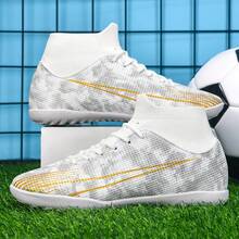 New Unisex Football/Soccer Shoes Recommended For School, Match, Training, High-Top & Low-Top, Long Studs & Short Studs, Anti-Slip, Wear-Resistant, Grip, Adult Men & Women Soccer Sneakers - White - View 4