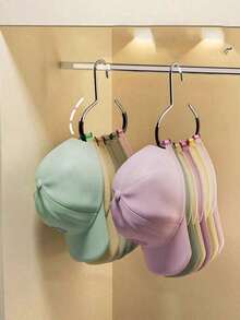 1/2/4/10pcs Random Colors Cap Storage Organizer, Dormitory Wardrobe Interior Hanging Cap Rack, Multifunctional Hat Display Holder - Multicolor - View 6