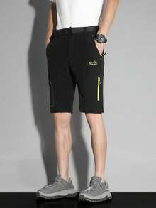 Autumn/Winter New Men's Outdoor Detachable 2-Section Hiking Long Pants, Softshell Climbing Sports Pants - Black - View 2