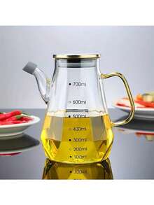 1 Chai dầu thủy tinh hình kim cương, Bình đựng dầu giấm nấu ăn nhà bếp có nắp bằng thép không gỉ - Nhiều màu - Xem 10