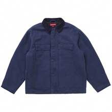 Supreme Old English Canvas Work Jacket And Double Knee Painter Pant | Premium All-Cotton Canvas Matching Set | Oversized Unisex Streetwear Layering Outerwear | Casual Daily Wear For Both Men And Women. - Navy Jacket - 查看 2