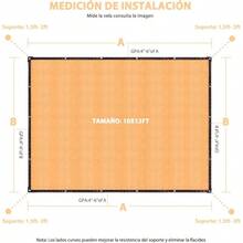 Malla Sombra, Toldo, Malla Sombra para Exteriores, Sombra Lona, 95 de Bloqueo de los Rayos, 185GSM Vela de Sombra Mantener Fresco para el Patio, jardn, instalacin al Aire Actividades3 * 4M - Marrón claro - Ver 2