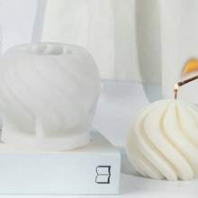 Geometric Spiral Ball DIY Handmade Fragrance Plaster Multifunctional Silicone Mold - White - View 4