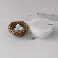 仿真鸟巢 DIY 手工香氛石膏多功能硅胶模具 - 白色 - 查看 4