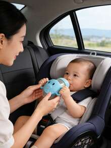 1pc Baby Bottle Feeding Accessory, Silicone Elephant Shaped Bottle Cover, Fits Dr. Brown's 8oz PP Bottle, Cute Elephant Design Silicone Bottle Handle, - Multicolor - View 5