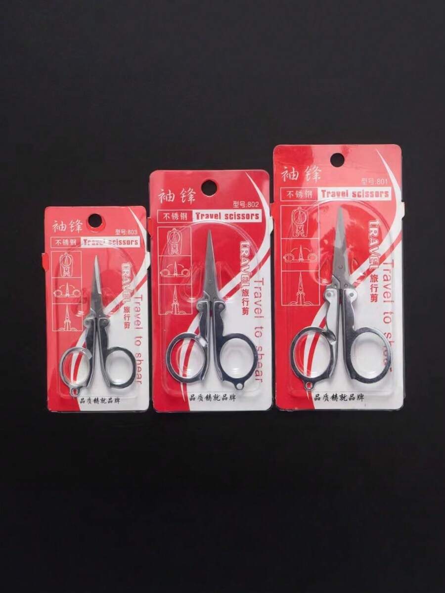 Folding Scissors, Multi - Purpose Portable Travel Scissors. They Can Be Used As Paper - Cutting Scissors For Household, Office, And Students, As Well As Mini Portable Fishing Scissors For Cutting Fishing Lines.
