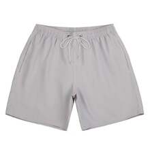 Men's Beach Shorts Men's 4-Inch Shorts Beach-Ready Splash-Resistant Shorts Essential Sports & Leisure Travel Pants - 淺灰色 - 查看 1