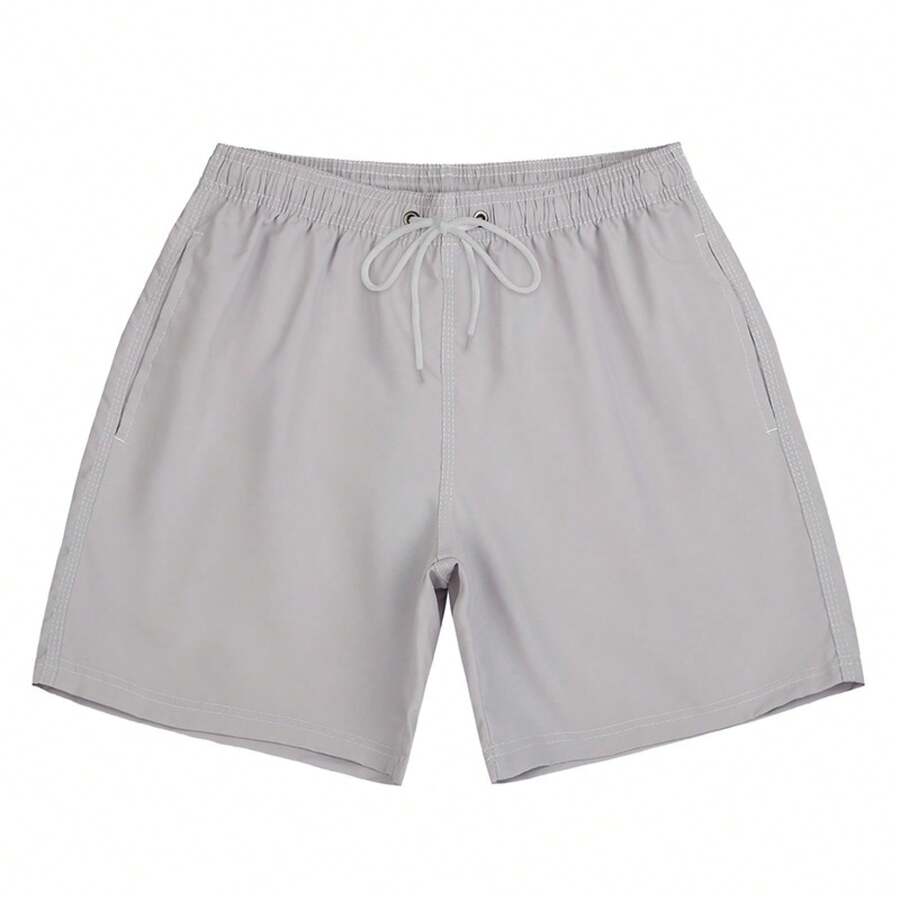Men's Beach Shorts Men's 4-Inch Shorts Beach-Ready Splash-Resistant Shorts Essential Sports & Leisure Travel Pants - 淺灰色 - 查看 1