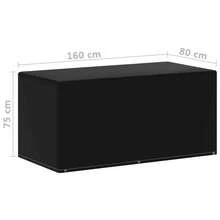 vidaXL Gartenmöbel-Abdeckungen 2 Stück, 6 Ösen, 160x80x75 Cm - Black - View 6