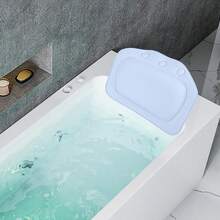 Espuma Suave Acolchada BañEra de Baño Almohada Reposacabezas Cabeza Cuello Trasero Cojín Baño, Facil de Limpiar y Secado Rápido(Azul) - 1 - Ver 1