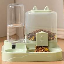 2-In-1 Non-Electric Automatic Cat Feeder And Water Dispenser - Easy To Clean Cat Plastic Pet Bowls, Cat Bowls, Dog Water Dispenser, Kitten Water Dispenser, Food Dish, Pet Bowl Supplies - 500ml - View 5