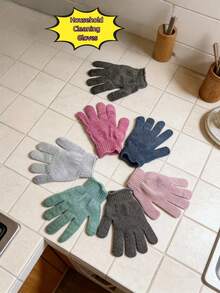 1/5/7 Pairs High-Quality Colorful Kitchen Dishwashing Gloves, Time-Saving & Effortless Cleaning, Anti-Slip , Multifunctional Gloves {Random Color - Multicolor - View 9