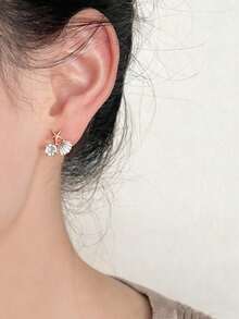 1 Pasang Anting Tusuk Bentuk Bintang Laut yang Modis dan Manis, Desain Minimalis Kecil, Anting yang Dapat Dipersonalisasi, Cocok untuk Remaja Putri, Liburan Pantai, dan Pemakaian Sehari-hari - Rose Gold - View 4