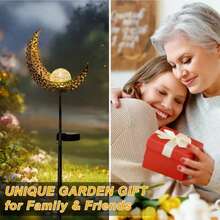 1 pieza Luz solar creativa de la luna y el planeta para el jardín - Decoración para patio y jardín al aire libre, adecuada para fiestas, Ramadán y decoraciones de Eid, opción de regalo - Multicolor - Ver 9