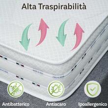Matrimonial Mat 160x190 In Memory And Waterfoam | Viola 20 Cm | Ortopedico, Ergonomico, Anallergico E Antiacaro, Antibatterico | Semi Rigid | Aloe Vera Fabric | Made In Italy - 80x190 - Xem 4