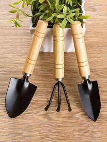 3件套园艺工具（铲子、耙子、小铲），大型园艺迷你多肉植物土壤松土铲，适用于种植蔬菜、花卉、多肉植物，园艺用品 - 園藝工具3件套 - 查看 12