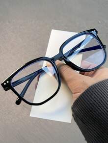 [Stylish Durable Eyeglasses] 1pc Stylish Durable Blue Transparent Eyeglasses - Eye Protection From Screens Including Computers, TVs, Phones, Sleek Eyewear, Computer Eye Protection - Multicolor - View 14