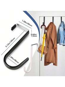 حامل مكنسة جداري، رف تخزين المكنسة/المسح بدون براغي، خطاف تخزين فوق الباب بدون ثقب للحمام والنوم، مشبك المسح، مشبك منظم أدوات متعدد الوظائف، مناسب للمطبخ والحديقة ومستلزمات التنظيف والأدوات المنزلية، منزل حديث - متعدد الألوان - مشاهدة 16