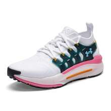 Under Armour Women's UA W Phantom X Lightweight Cushioned Casual Outdoor Running Shoes 6007184-101 - White/Green - View 3
