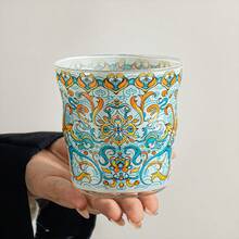1pc Retro Pisces Glass Cup, Heat-Resistant Elegant Water Mug, High-End Latte Coffee Cup, Unique Home Use, Great Gift For Her - Multicolor - View 8
