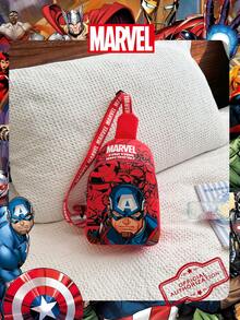 1 Túi đeo chéo chính hãng Marvel/Họa tiết Người Sắt, Túi đeo chéo thường ngày cho bé trai, Túi đeo ngực nhẹ có dây đeo điều chỉnh được, Ví đựng tiền xu hoạt hình, Lý tưởng cho bé trai, người hâm mộ trẻ tuổi, học sinh, Hoàn hảo cho việc đi học hàng ngày, vui chơi ngoài trời, tham quan công viên giải trí, các chuyến đi nghỉ mát, Tiện lợi để đựng đồ ăn nhẹ. - Nhiều màu - Xem 14
